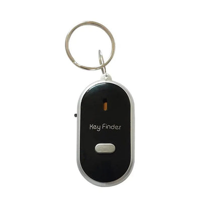 Key Finder with Whistle Activation, Red LED Light, Sound-Activated Locator for Keys, Wallets, Bags, and Remotes