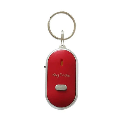 Key Finder with Whistle Activation, Red LED Light, Sound-Activated Locator for Keys, Wallets, Bags, and Remotes