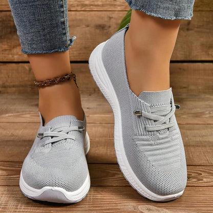 Comfortable Slip-On Sneakers for Women, Wide Toe Box Walking Shoes with Arch Support for All-Day Standing