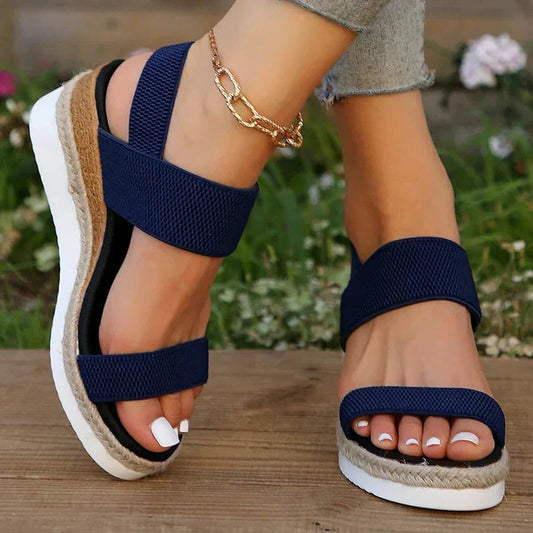 Adjustable Strap Sandals for Women - Cushioned Comfort for Wide Feet