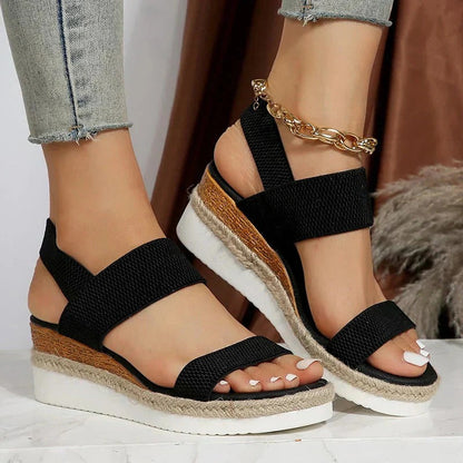 Adjustable Strap Sandals for Women - Cushioned Comfort for Wide Feet