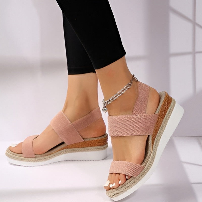 Adjustable Strap Sandals for Women - Cushioned Comfort for Wide Feet