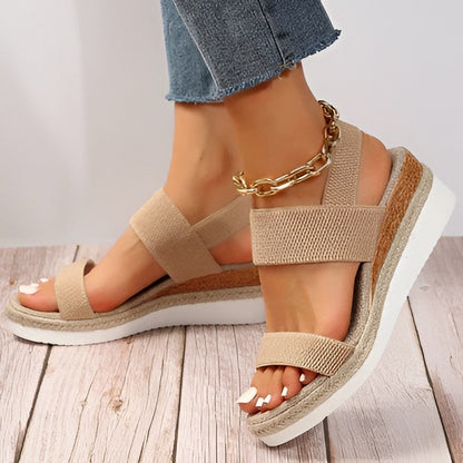 Adjustable Strap Sandals for Women - Cushioned Comfort for Wide Feet