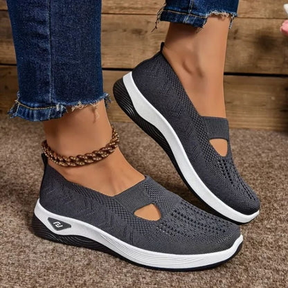 Breathable Mesh Sneakers for Women - Cushioned Walking Shoes for Wide Feet