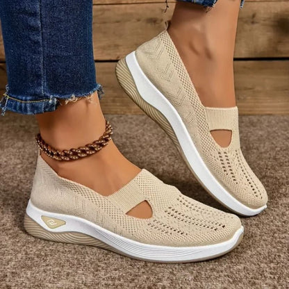 Breathable Mesh Sneakers for Women - Cushioned Walking Shoes for Wide Feet