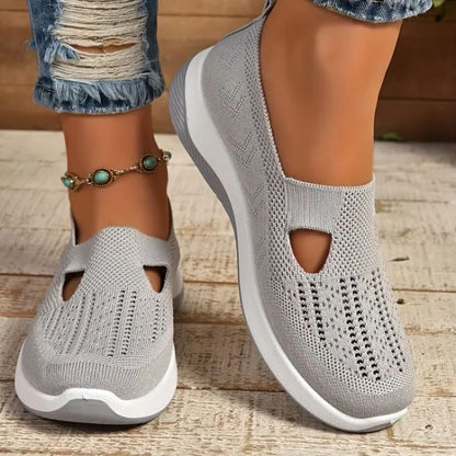 Breathable Mesh Sneakers for Women - Cushioned Walking Shoes for Wide Feet