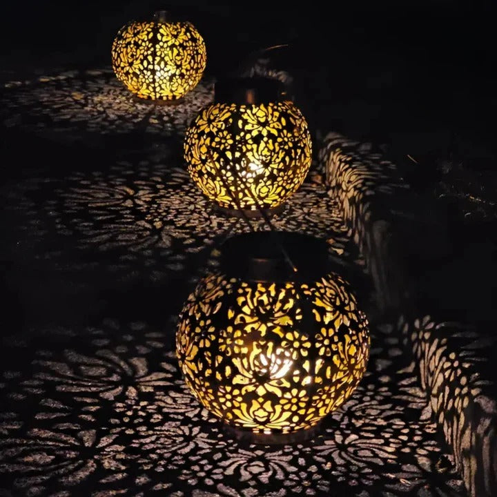 Solar-Powered Hanging Light with Remote and Timer Functionality