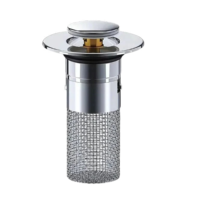 Smart Sink Stopper with Odor Barrier and Built-In Strainer