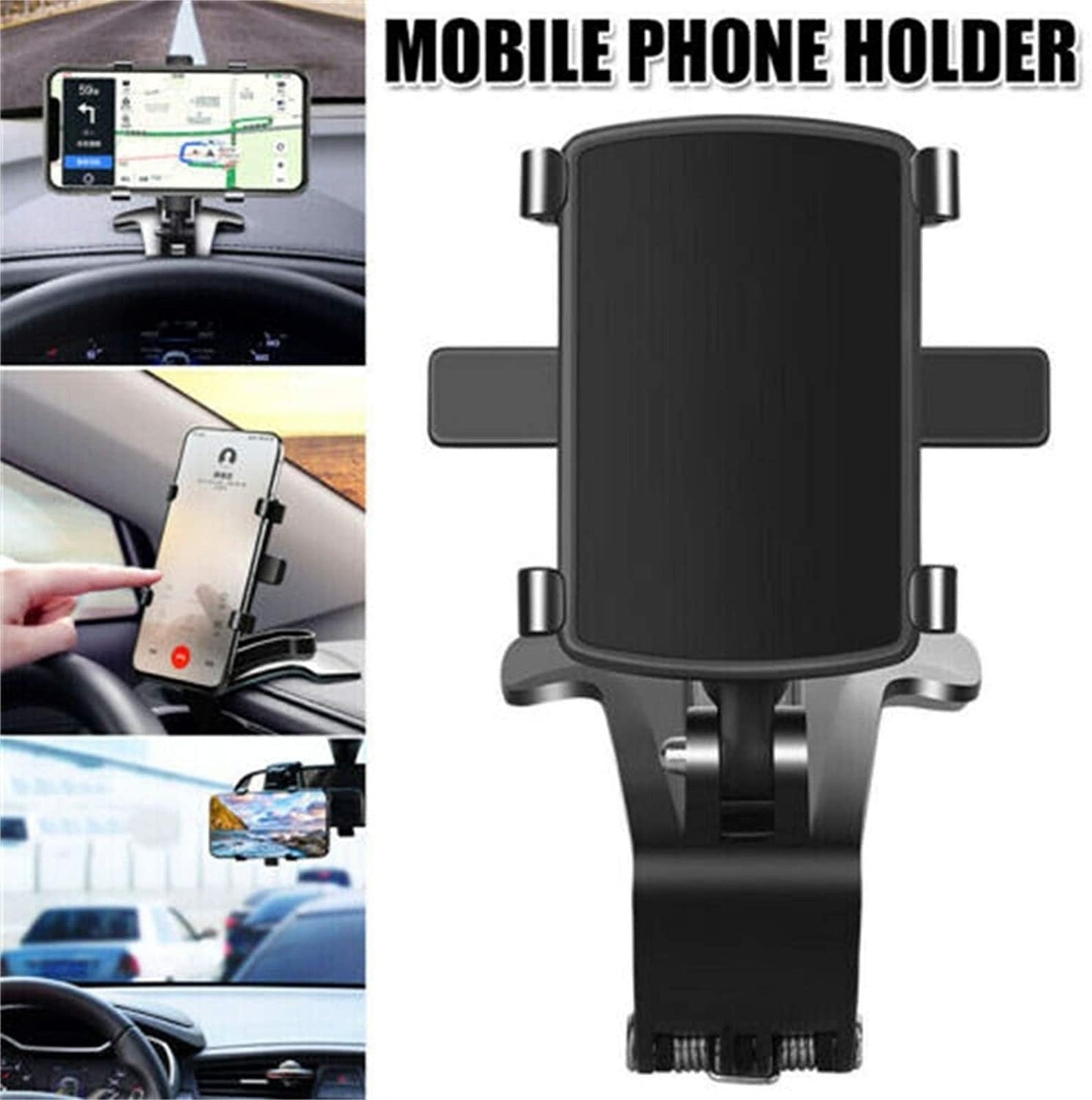 Smartphone Holder with 360° Rotation and Easy Release Mechanism