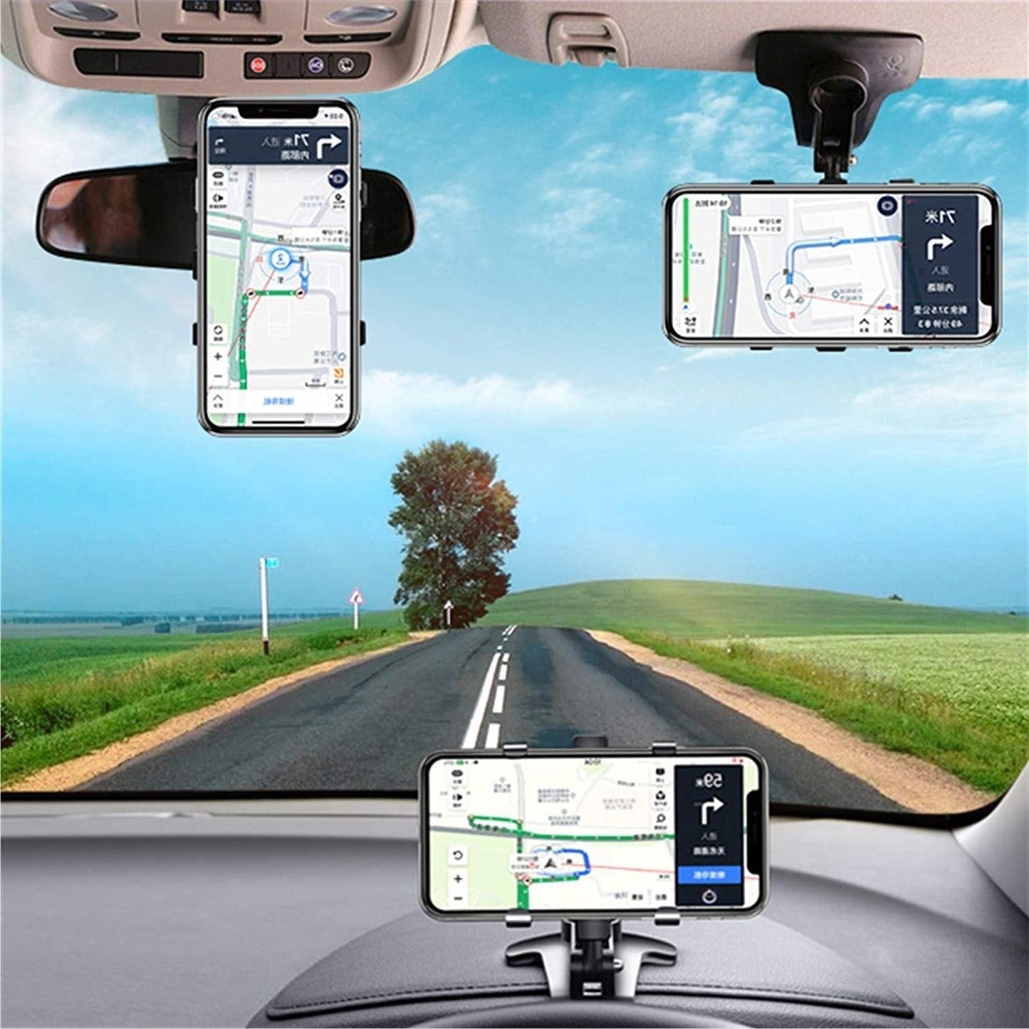 Smartphone Holder with 360° Rotation and Easy Release Mechanism
