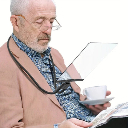 Versatile Neck-Mounted Magnifier with Adjustable Clamp and 3.93" Lens