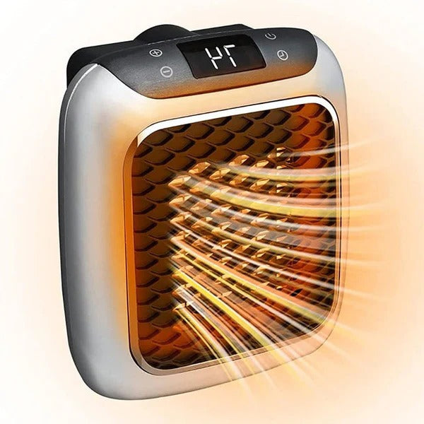 Compact 800W Ceramic Heater with LED Display and Timer