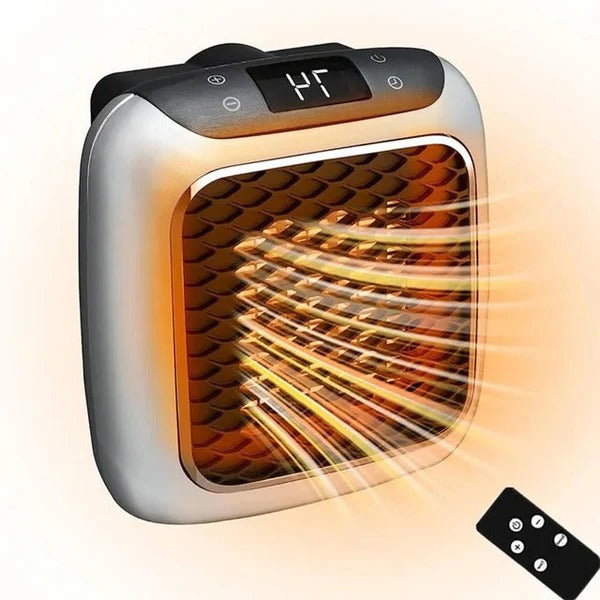 Compact 800W Ceramic Heater with LED Display and Timer