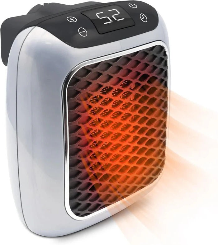 Compact 800W Ceramic Heater with LED Display and Timer