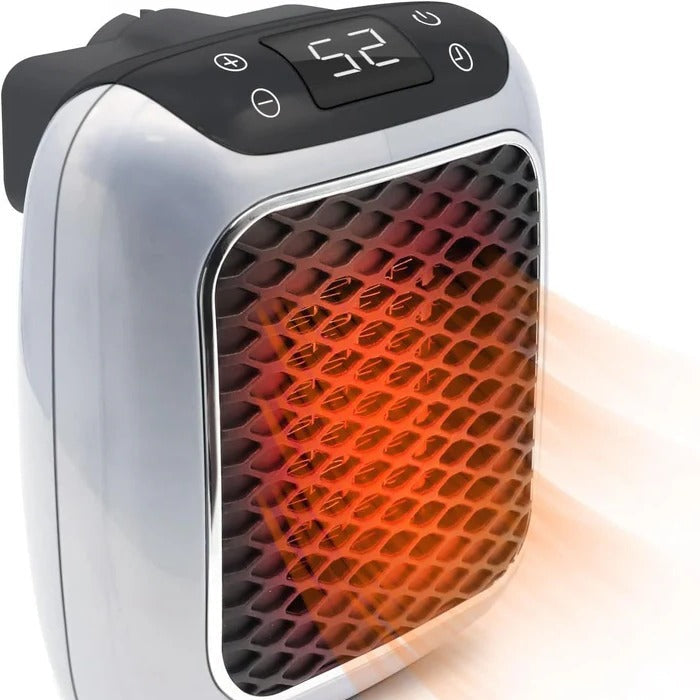 Electric Ceramic Heater 800W with Digital Thermostat & 12-Hour Timer