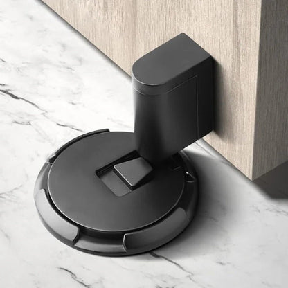 Heavy-Duty Door Stopper with Adhesive or Screw Mounting, Adjustable Height