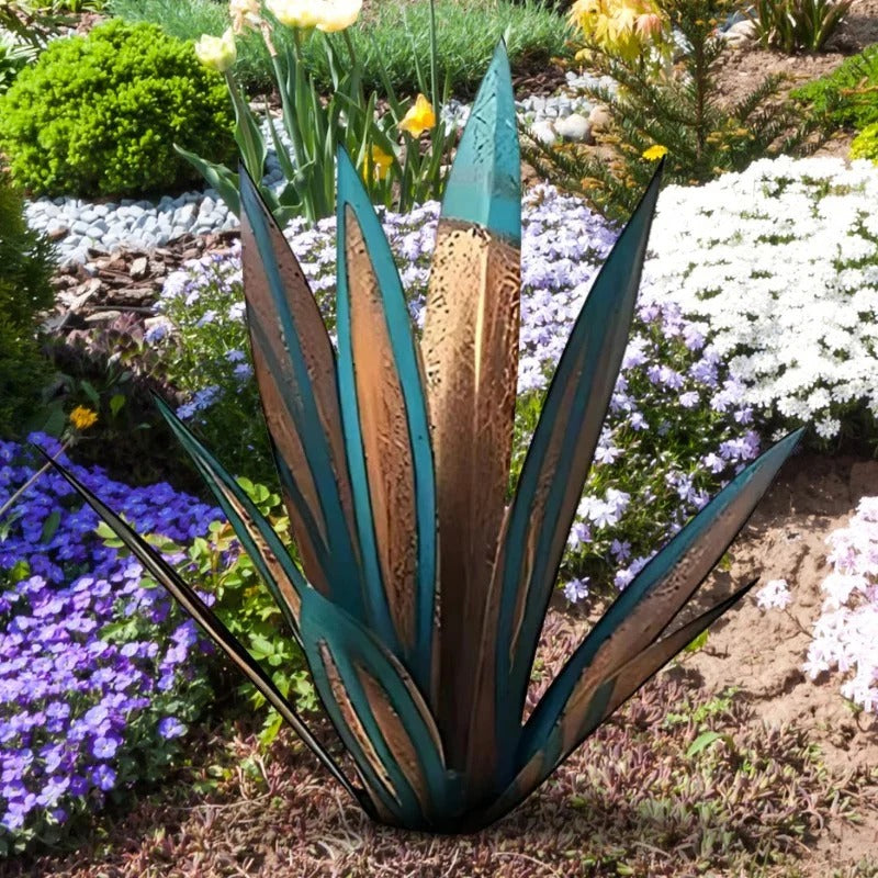 Large Rustic Metal Agave Art Piece with Durable Finish