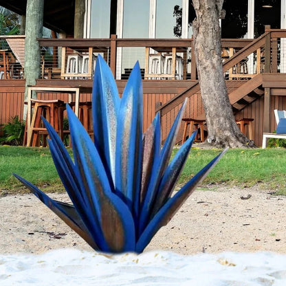 Large Rustic Metal Agave Art Piece with Durable Finish