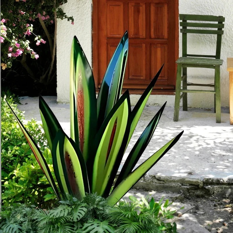 Large Rustic Metal Agave Art Piece with Durable Finish