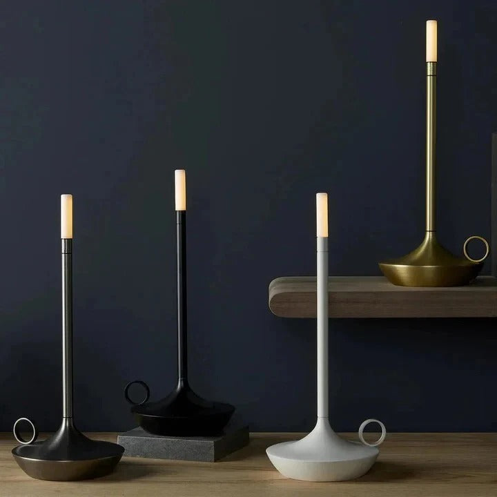 Table Lamp with LED Wick Candle Light