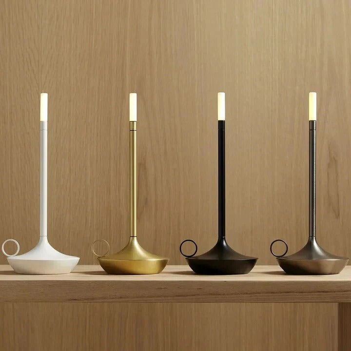 Table Lamp with LED Wick Candle Light