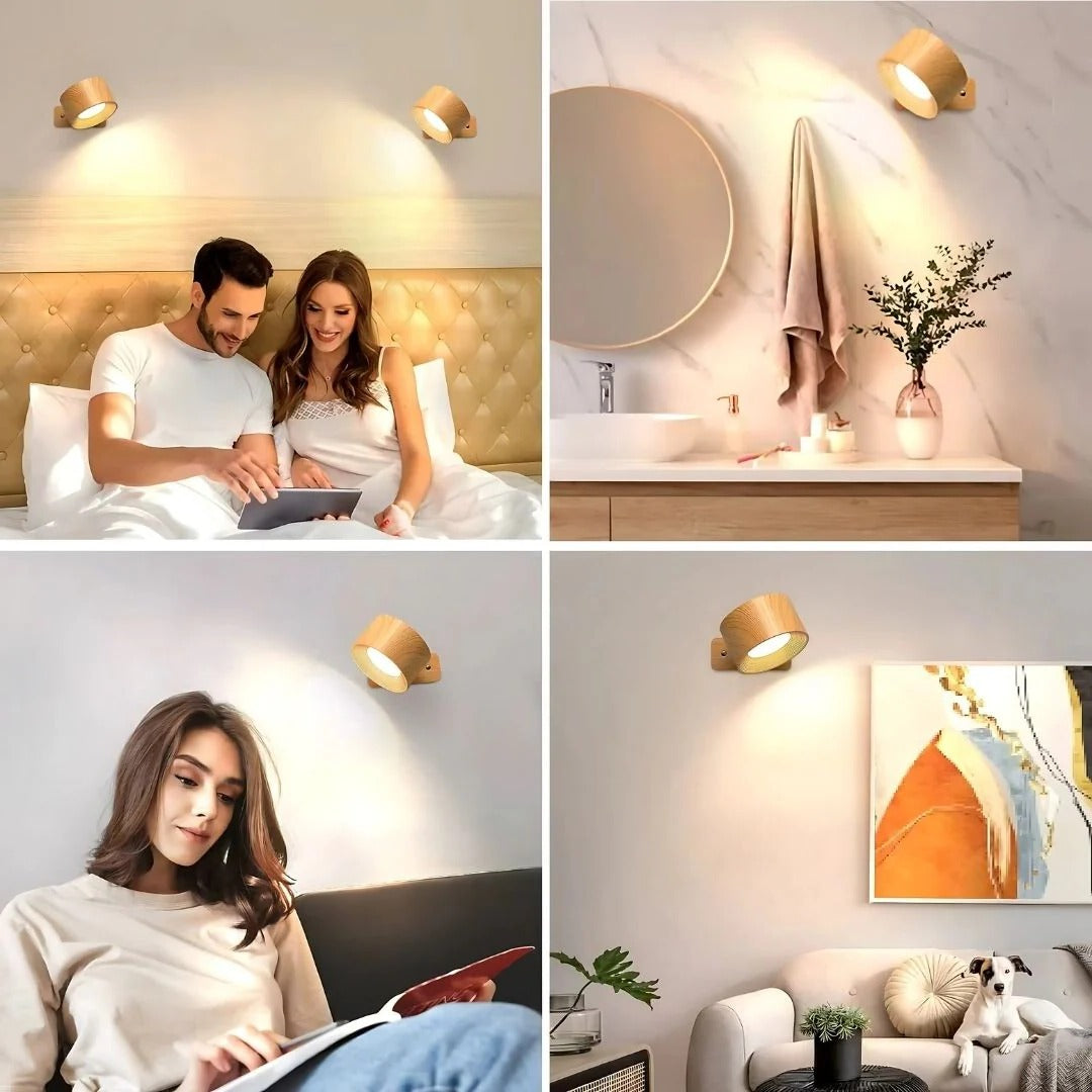 Touch Control LED Wall Lamp with Adjustable Brightness and 3 Color Options