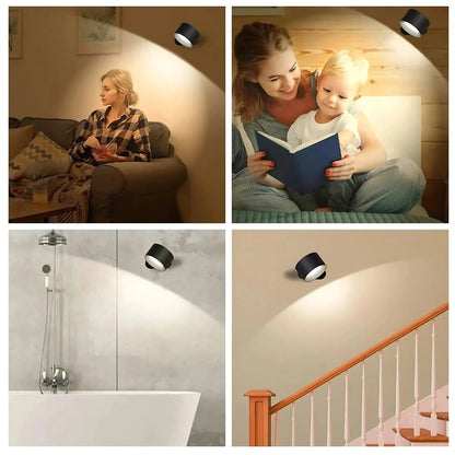 Touch Control LED Wall Lamp with Adjustable Brightness and 3 Color Options