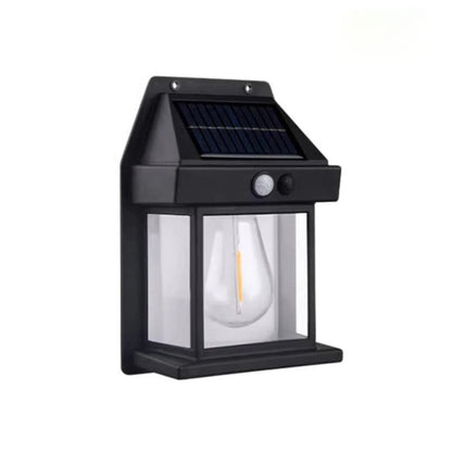 Set of 2 Solar-Powered Wall Lights for Outdoors