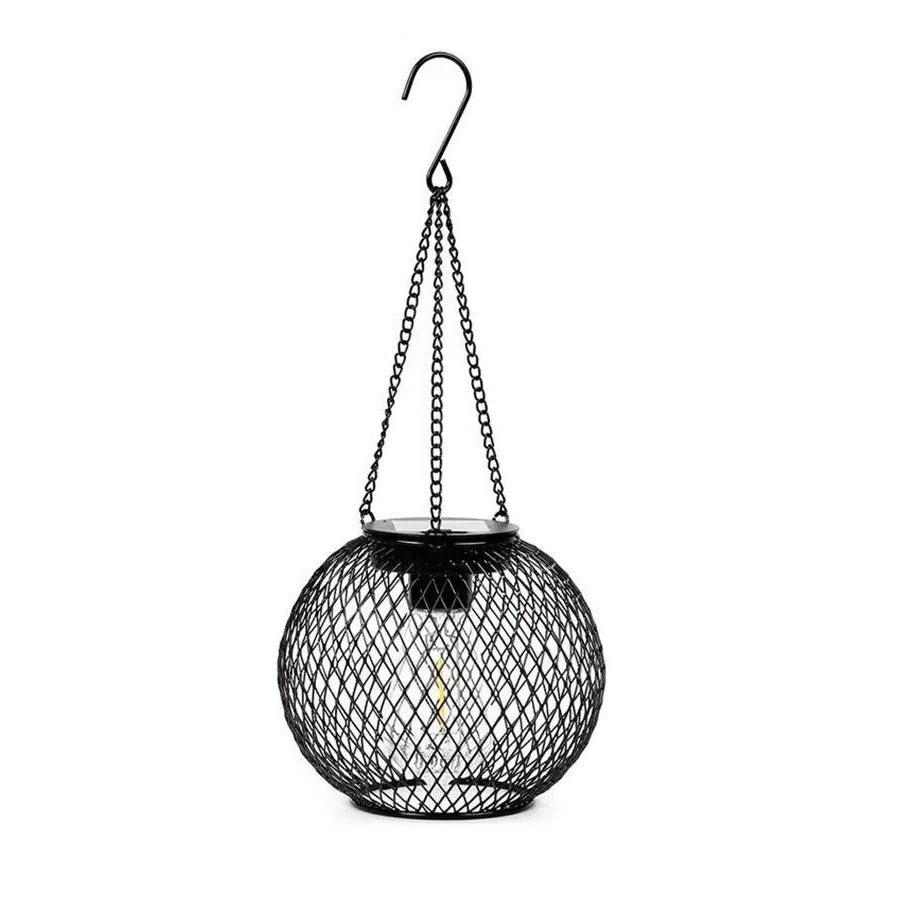 Solar-Powered Hanging Lantern for Outdoor Use