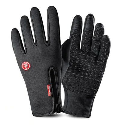 Thermal Touch Gloves with Zippered Cuffs and Enhanced Grip