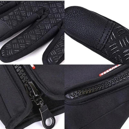 Thermal Touch Gloves with Zippered Cuffs and Enhanced Grip
