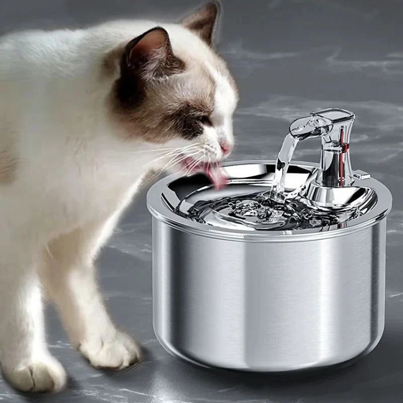 Premium Pet Water Fountain with Stainless Steel Design and Smart Motion Sensor