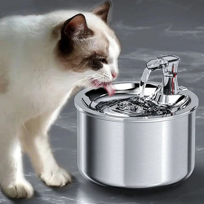 Premium Pet Water Fountain with Stainless Steel Design and Smart Motion Sensor