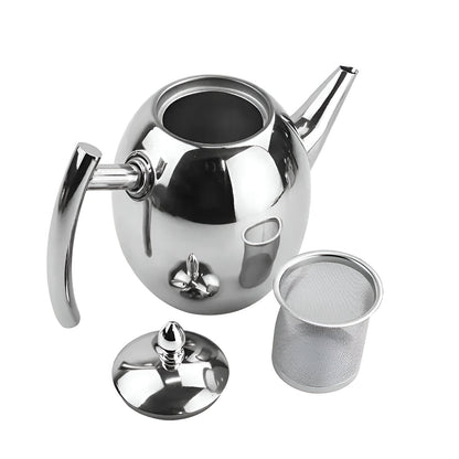 Effortless Loose Leaf Tea Pot with Built-In Strainer, 33oz