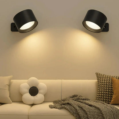 Versatile Wireless Wall Lamp with 360° Adjustability and Touch Controls