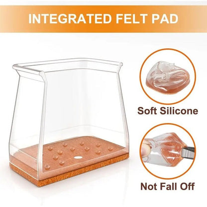 24-Pack Furniture Set of Square Protectors for Hardwood Chair Legs