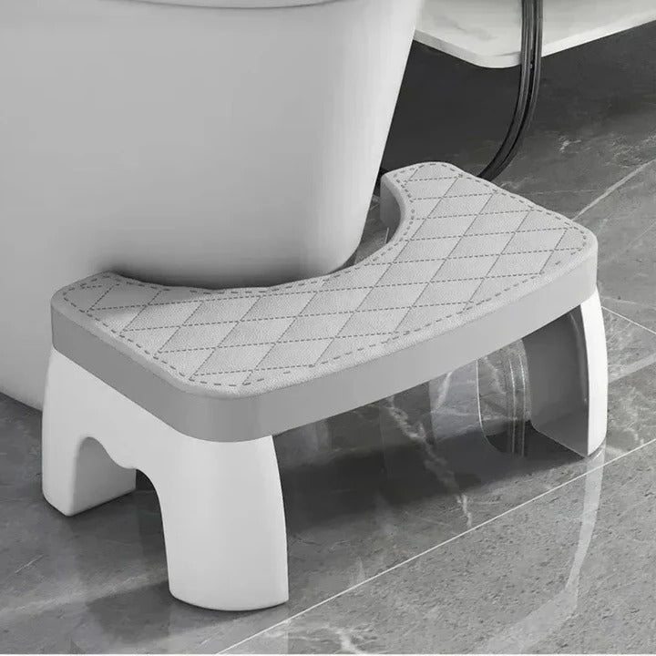 Compact Bathroom Stool with Textured Non-Slip Base for Enhanced Posture