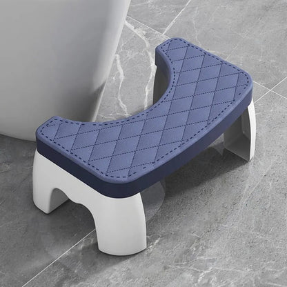Compact Bathroom Stool with Textured Non-Slip Base for Enhanced Posture