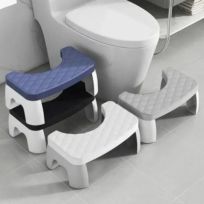 Compact Bathroom Stool with Textured Non-Slip Base for Enhanced Posture