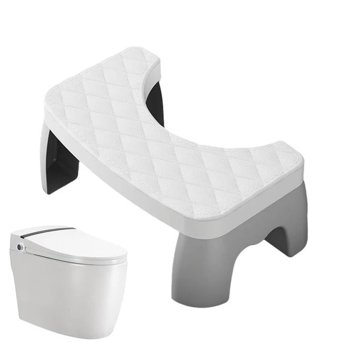 Compact Bathroom Stool with Textured Non-Slip Base for Enhanced Posture