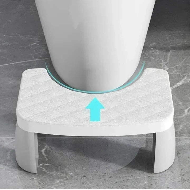 Compact Bathroom Stool with Textured Non-Slip Base for Enhanced Posture