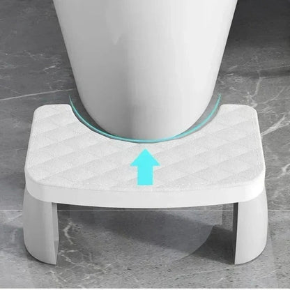 Compact Bathroom Stool with Textured Non-Slip Base for Enhanced Posture