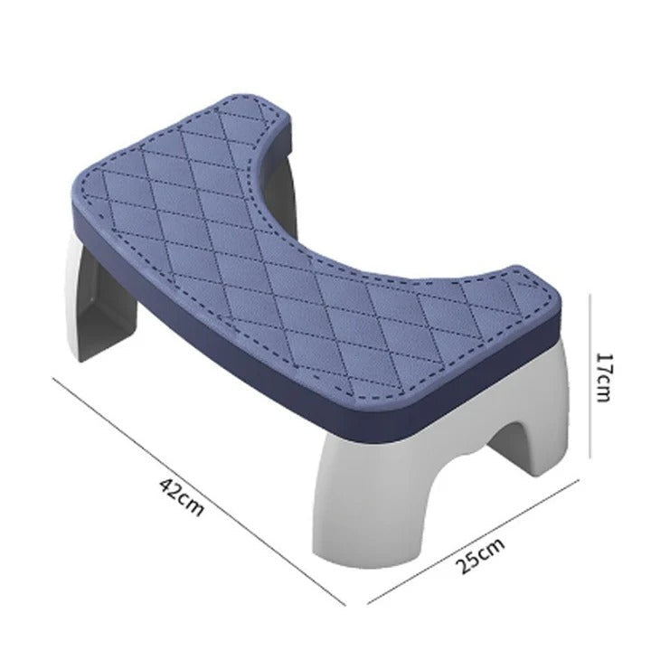 Compact Bathroom Stool with Textured Non-Slip Base for Enhanced Posture