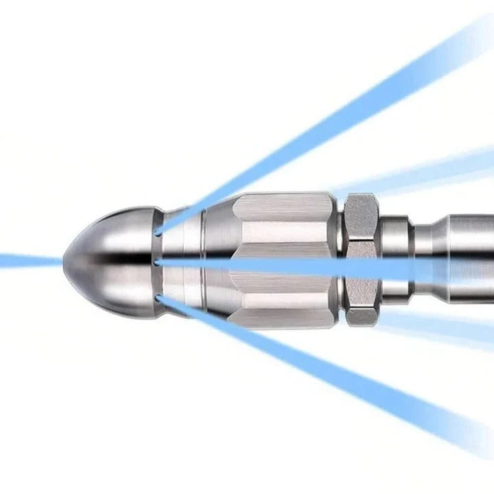 High-Pressure Pipe Cleaning Nozzle with Precision 0.39 Inch Tip