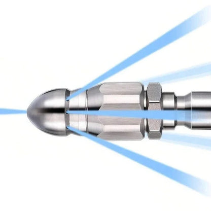 High-Pressure Pipe Cleaning Nozzle with Precision 0.39 Inch Tip