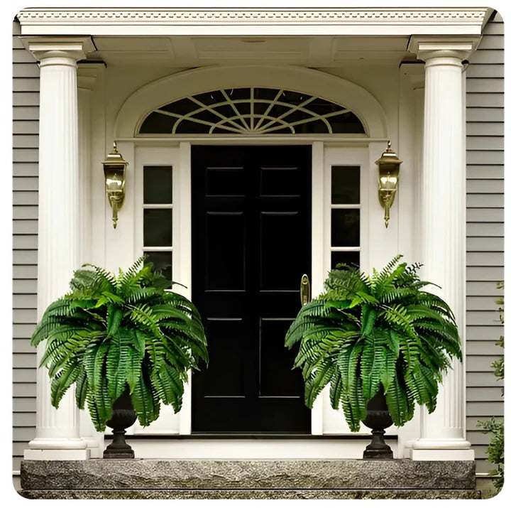 Lifelike Indoor-Outdoor Fern with UV Protection and 18 Fronds