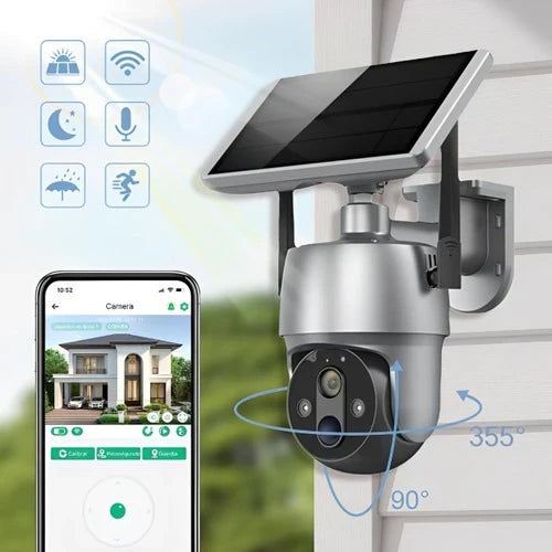 All-Weather Solar Security Camera with 360-Degree View