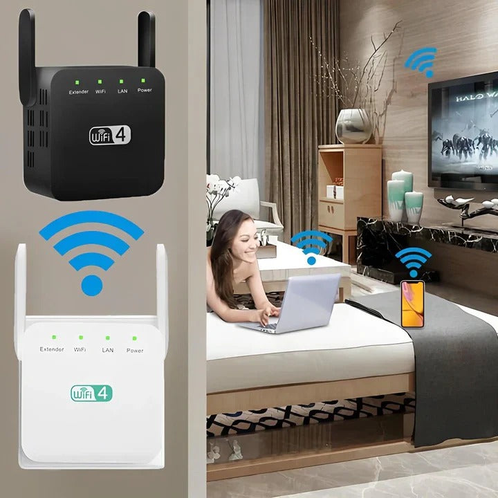 Powerful WiFi Extender with 300 Mbps Speed & 300m Coverage