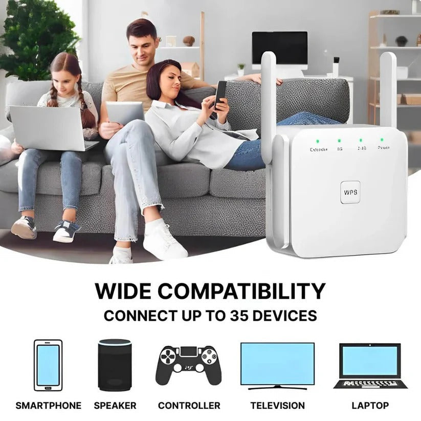 Powerful WiFi Extender with 300 Mbps Speed & 300m Coverage
