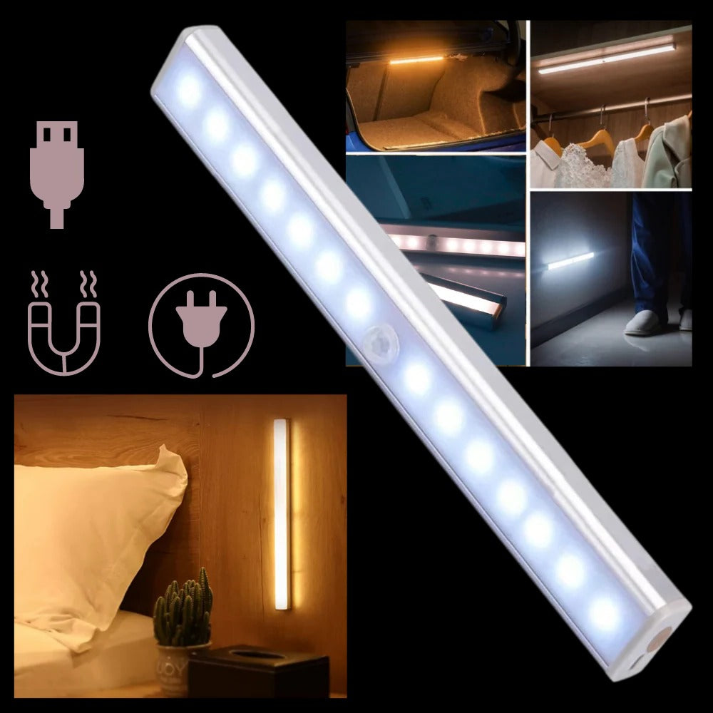 Rechargeable Wireless LED Indoor Light with Motion Sensor and Magnetic Mount, 5.9in & 8.3in